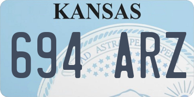 KS license plate 694ARZ