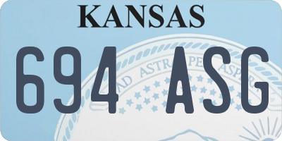 KS license plate 694ASG