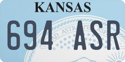 KS license plate 694ASR