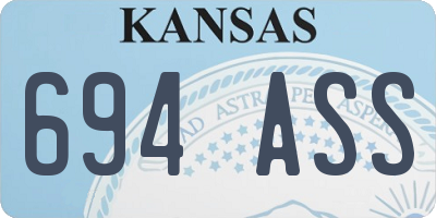 KS license plate 694ASS