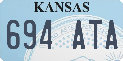 KS license plate 694ATA