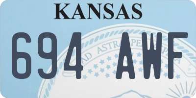 KS license plate 694AWF