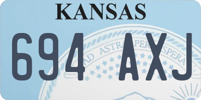 KS license plate 694AXJ