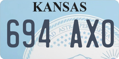 KS license plate 694AXO