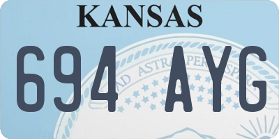 KS license plate 694AYG