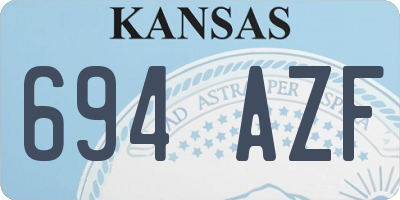 KS license plate 694AZF
