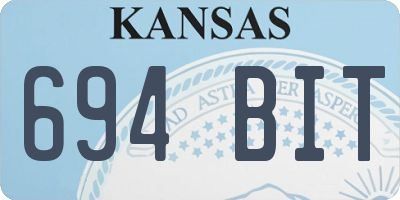 KS license plate 694BIT
