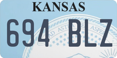 KS license plate 694BLZ