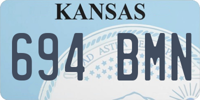 KS license plate 694BMN