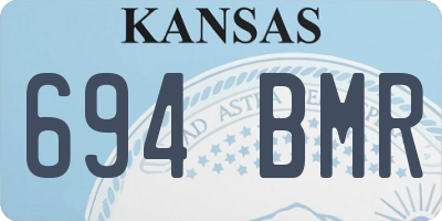 KS license plate 694BMR