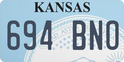 KS license plate 694BNO