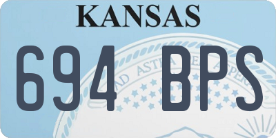 KS license plate 694BPS