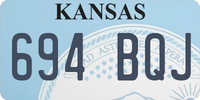 KS license plate 694BQJ