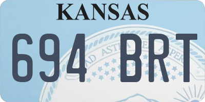 KS license plate 694BRT