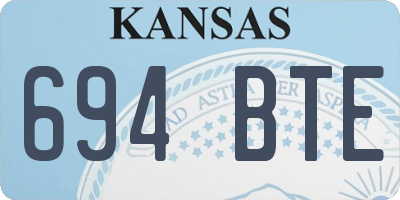 KS license plate 694BTE