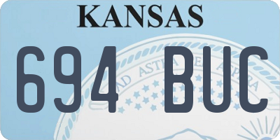 KS license plate 694BUC