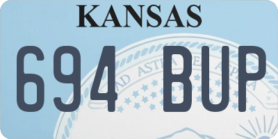 KS license plate 694BUP