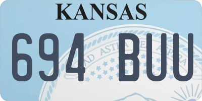 KS license plate 694BUU