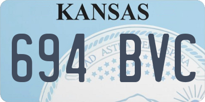 KS license plate 694BVC