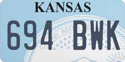KS license plate 694BWK