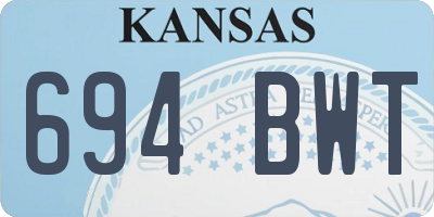 KS license plate 694BWT
