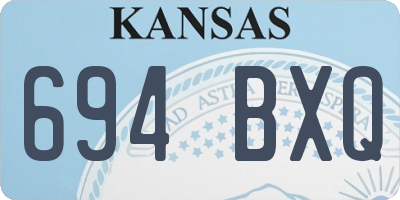 KS license plate 694BXQ