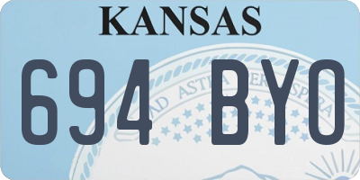 KS license plate 694BYO