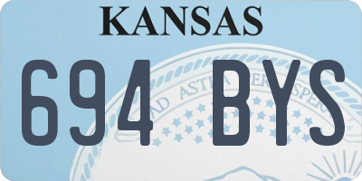 KS license plate 694BYS