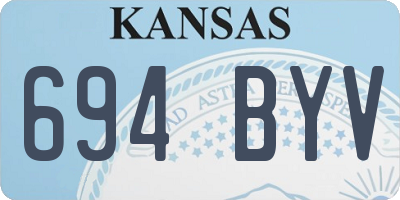 KS license plate 694BYV