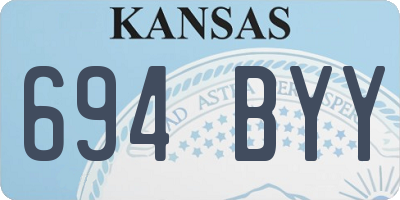 KS license plate 694BYY