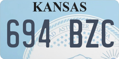 KS license plate 694BZC