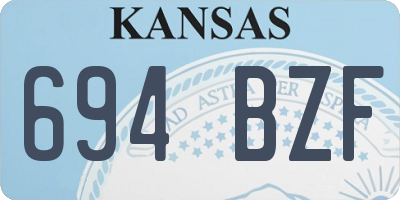 KS license plate 694BZF
