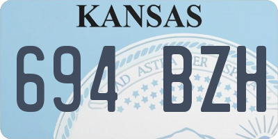 KS license plate 694BZH