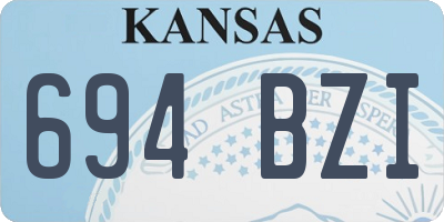 KS license plate 694BZI