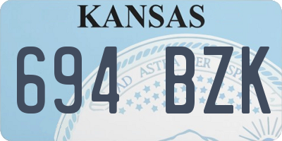 KS license plate 694BZK