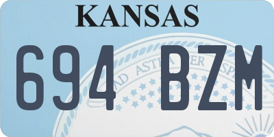 KS license plate 694BZM