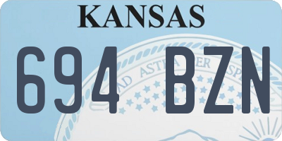 KS license plate 694BZN
