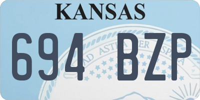 KS license plate 694BZP