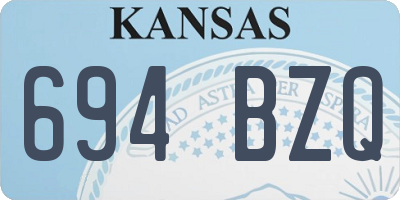 KS license plate 694BZQ