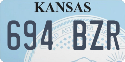 KS license plate 694BZR