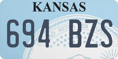 KS license plate 694BZS