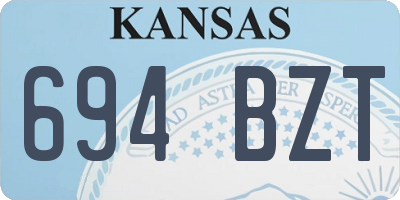 KS license plate 694BZT