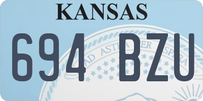 KS license plate 694BZU