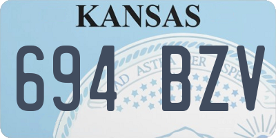 KS license plate 694BZV
