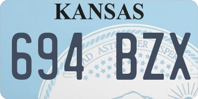 KS license plate 694BZX