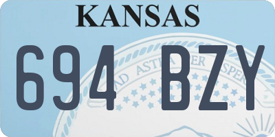 KS license plate 694BZY