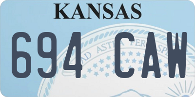 KS license plate 694CAW