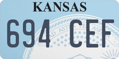 KS license plate 694CEF