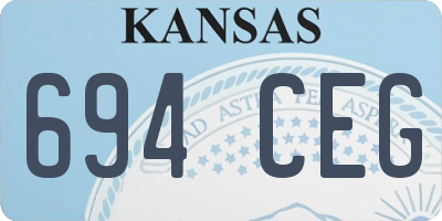 KS license plate 694CEG