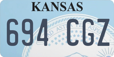 KS license plate 694CGZ